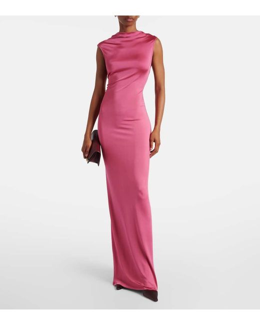 Victoria Beckham Red Robe Aus Jersey