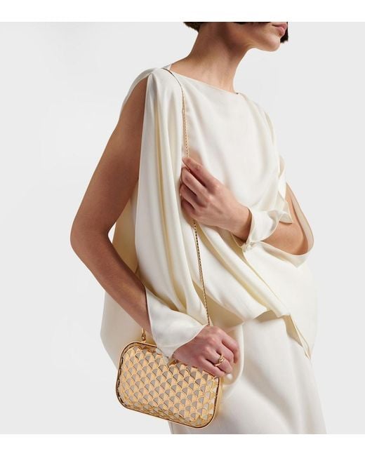 BVLGARI Natural Calla-Plated Clutch