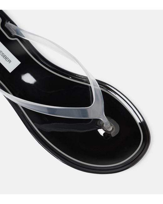 Christopher Esber Black Jo Pvc Flip Flops