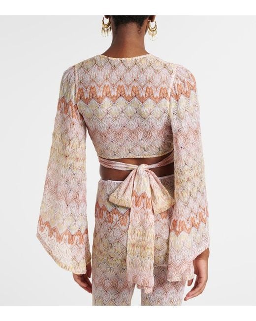 Missoni Natural Lame Crop Top