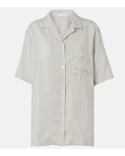 Camisa Jorge De Seda A Rayas The Row de color White