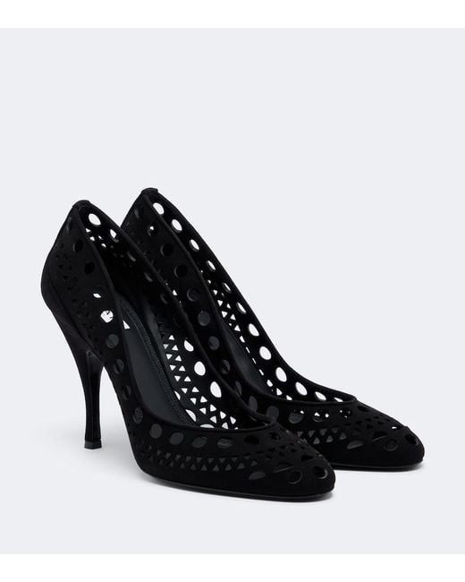 Alaïa Black Vienne Suede Pumps