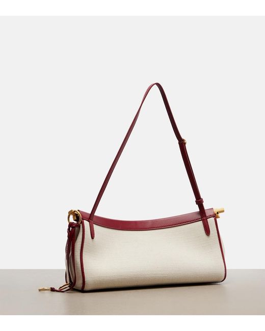 Alaïa Pink Le Click Medium Canvas Shoulder Bag