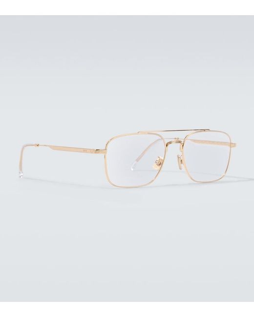 Dior White Diorbotanicao N1U-Plated Aviator Glasses for men