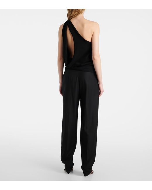 Rohe Black One-Shoulder Wool And Cashmere-Blend Top