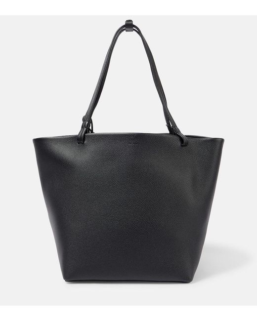 The Row Black Park Three Leather Shopper