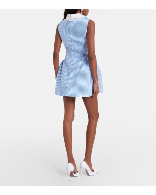 ShuShu/Tong Blue Gingham Cotton Minidress