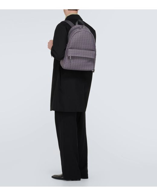 Christian Louboutin Gray Zip N Flap Logo Jacquard Backpack for men
