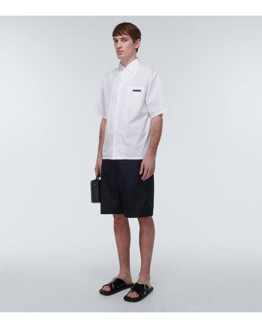 Prada Black Brushed Double Crisscross Sandals for men