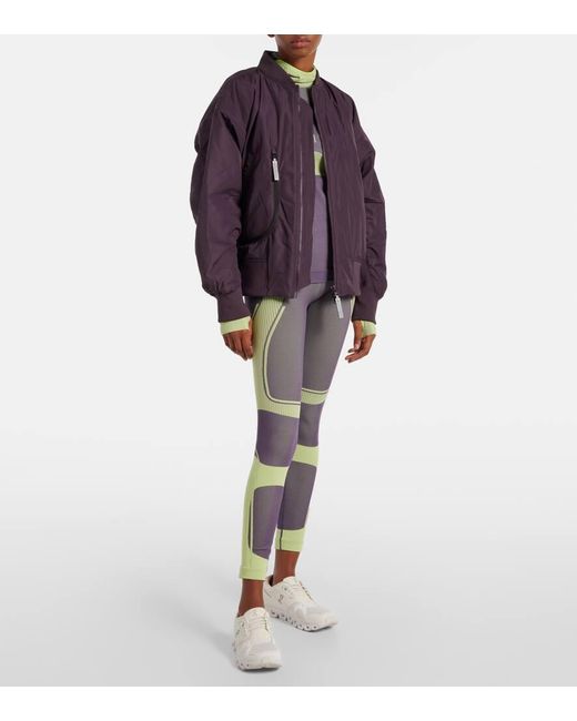 Chaqueta bómber con logo estampado Adidas By Stella McCartney de color Purple