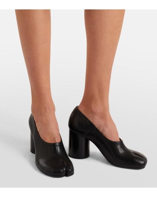 Maison Margiela Black Tabi 80 Leather Pumps