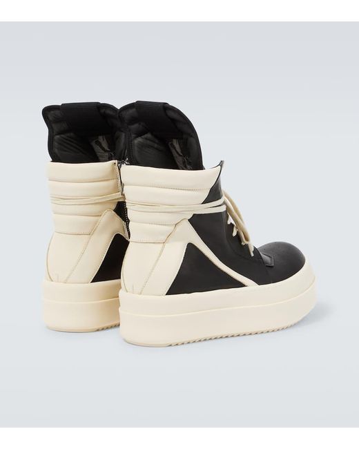 ★Rick Owen★GEOBASKET Leather high-top platform sneakers Rick Owens Geobasket Leather High-Top Sneakers | Saks Fifth