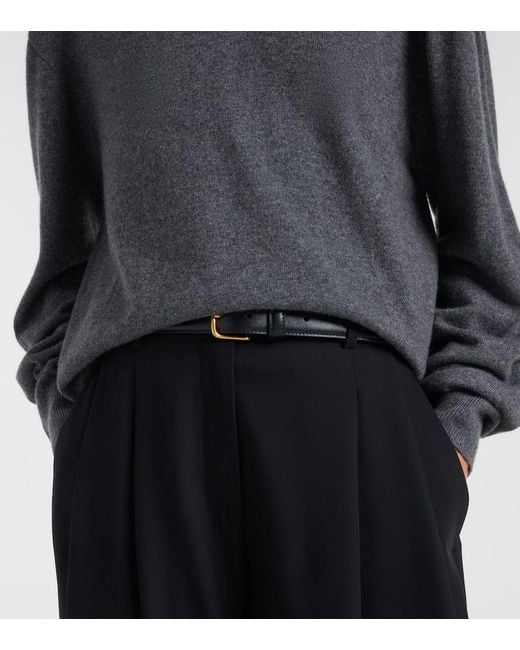 The Row Black Classic Leather Belt