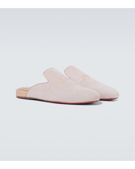 Christian Louboutin White Coolito Flat Mules for men