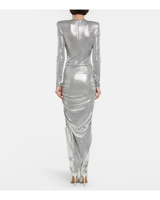 Alexandre Vauthier Gray Jersey Midi Dress