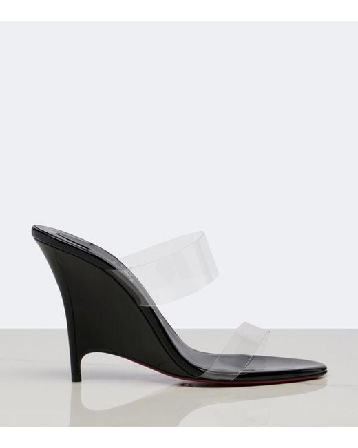 Christian Louboutin Black Miss Z Tpu Wedge Sandals