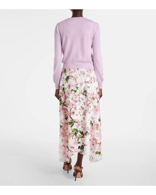 Cardigan di Oscar de la Renta in Pink