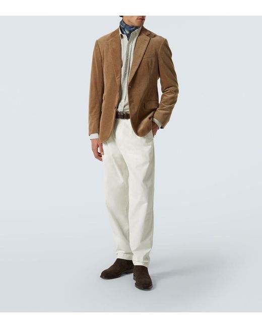 Ralph Lauren Brown Kent Cotton And Cashmere Corduroy Blazer for men