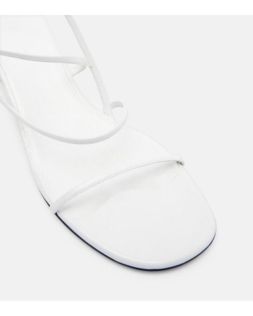 Khaite White Loop 35 Leather Sandals