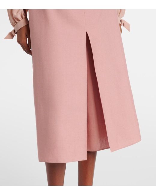 Valentino Pink High-Rise Wide-Leg Skort