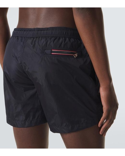 Moncler Blue Logo Swim Trunks for men