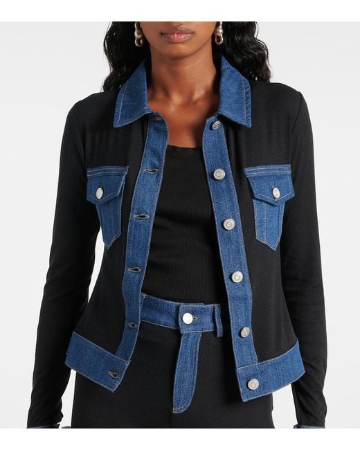 Coperni Blue Denim-Trimmed Top