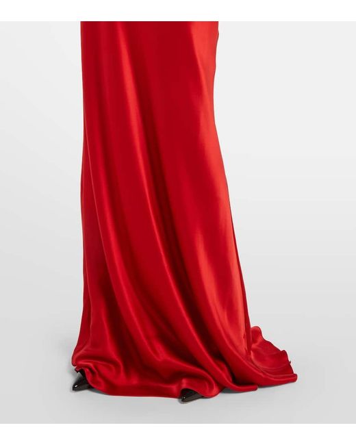The Sei Red Robe Aus Seidensatin