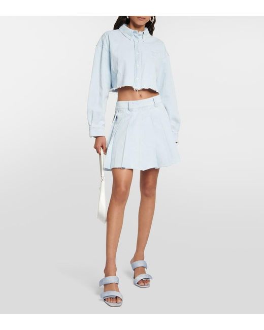Gia Borghini Blue Perni 03 Uni Denim Sandals