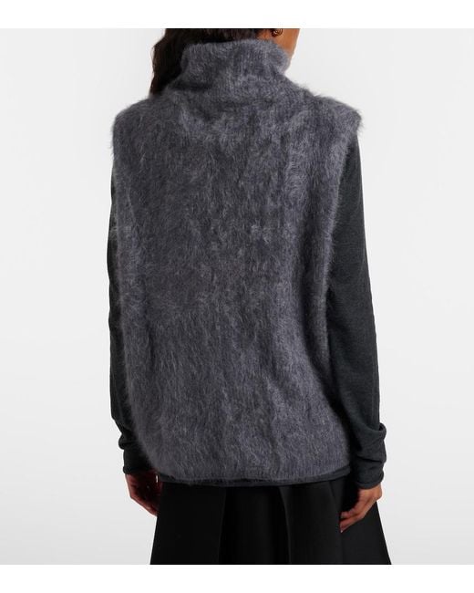 Lisa Yang Blue Aisla Cashmere Turtleneck Sweater