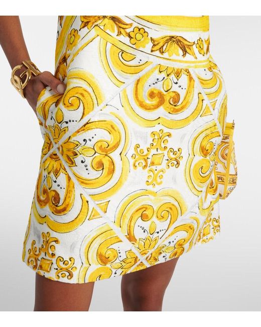 Dolce & Gabbana Yellow Sicilian Sunshine Mini Dress
