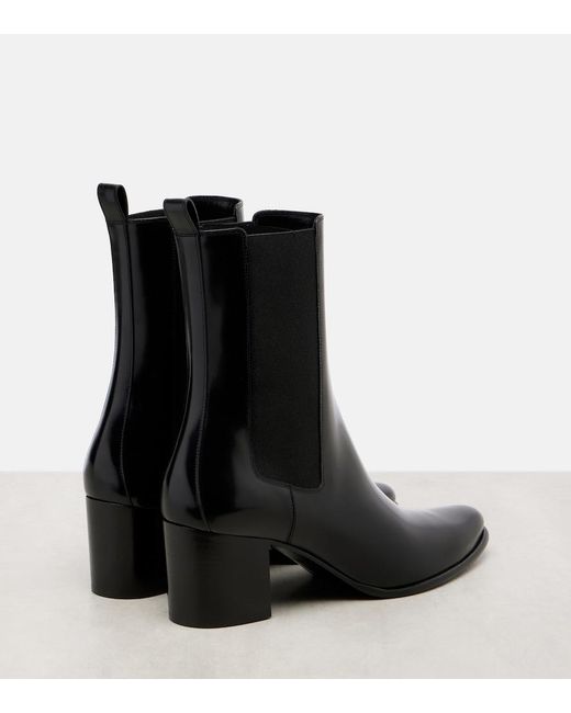 Saint Laurent Black Jill 60 Leather Ankle Boots