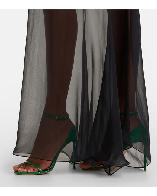 Tom Ford Green Vertigo Patent Leather Sandals