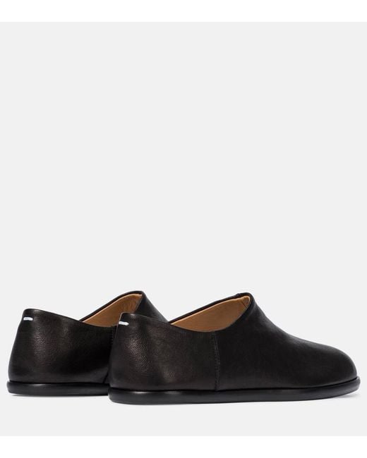 Maison Margiela Black Slip-ons Tabi aus Leder