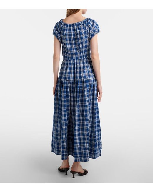 Doen Blue Midikleid Valenne Aus Baumwolle