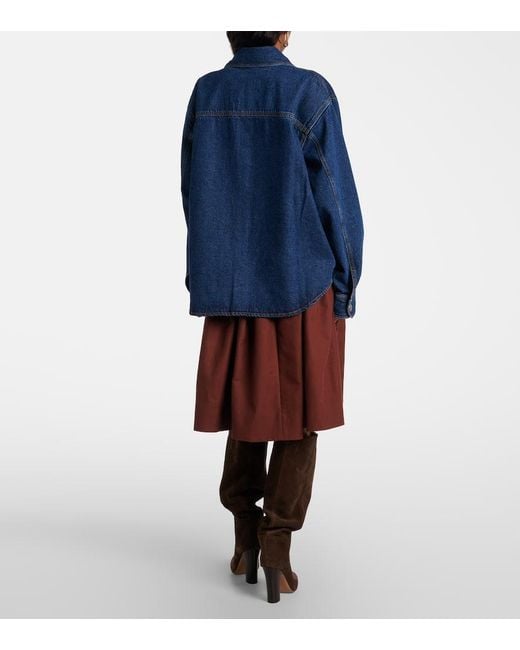 Camisa Oversized Ami De Cour De Denim AMI de color Blue