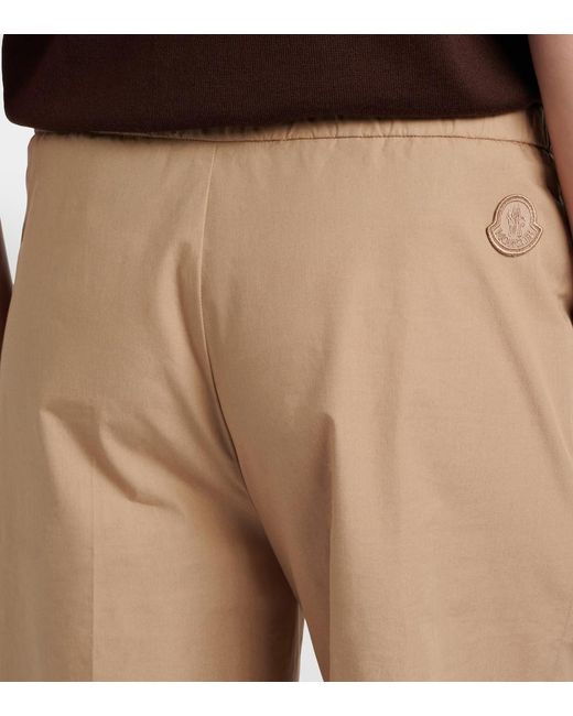 Moncler Natural Cotton Wide-Leg Pants