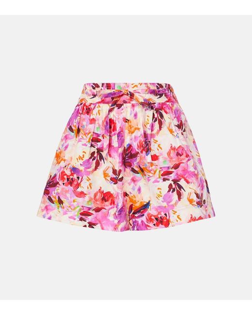 Short Rowan En Coton A Fleurs Ulla Johnson en coloris Pink