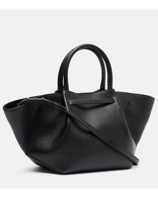 DeMellier London Black New York Midi Leather Tote Bag