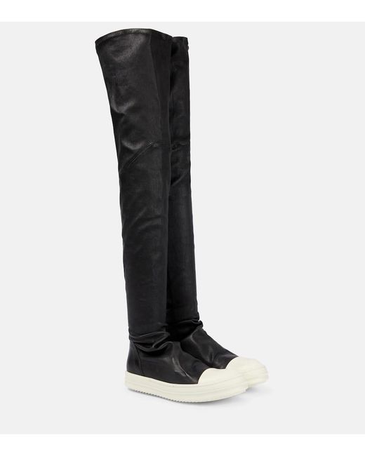 Rick Owens Black Kniestrumpf-Sneaker