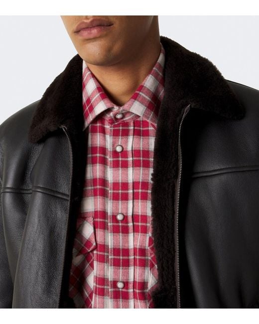 Eleventy Red Plaid Cotton Shirt for men