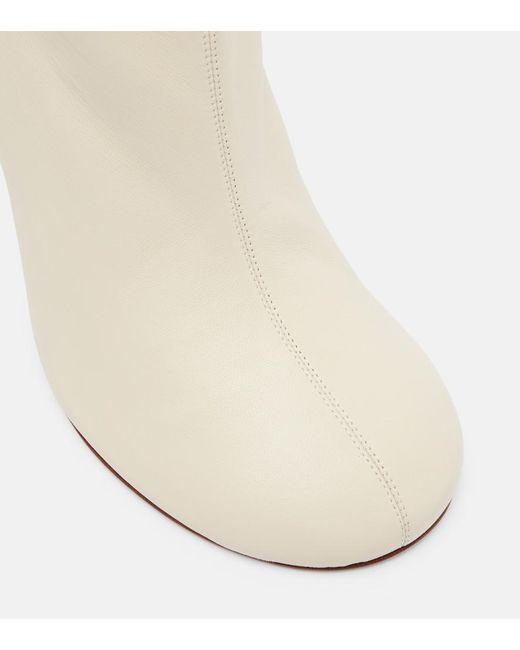 AMINA MUADDI White Iris 95 Leather Ankle Boots