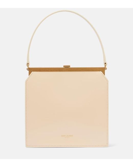 Saint Laurent White Nuit Blanche Leather Shoulder Bag