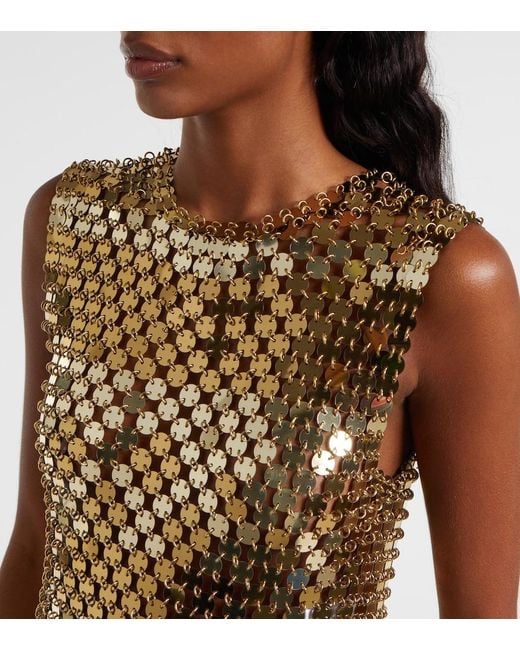 Rabanne Metallic Sparkle Disc Minidress