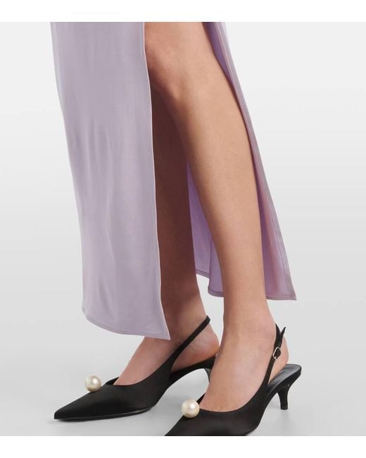 Magda Butrym Purple Maxikleid Aus Jersey