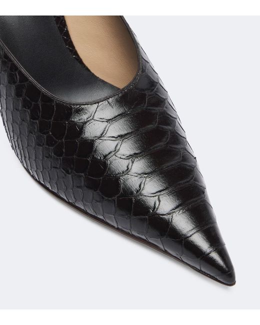 Tom Ford Black Croc-Effect Leather Mules
