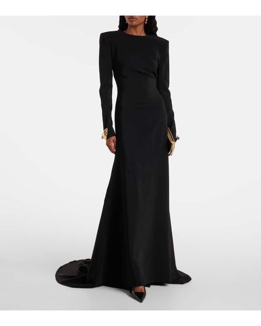 Abito Lungo Con Schiena Scoperta di Oscar de la Renta in Black