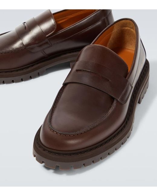 Common Projects Brown Leather Penny Loafers for men