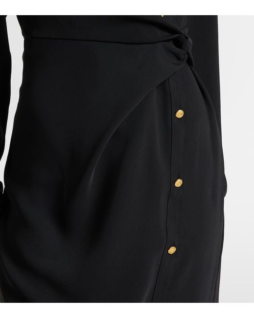 Veronica Beard Black Wright Wrap Dress