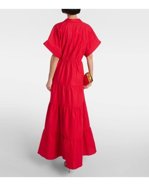 Adriana Degreas Tiered Cotton Maxi Dress