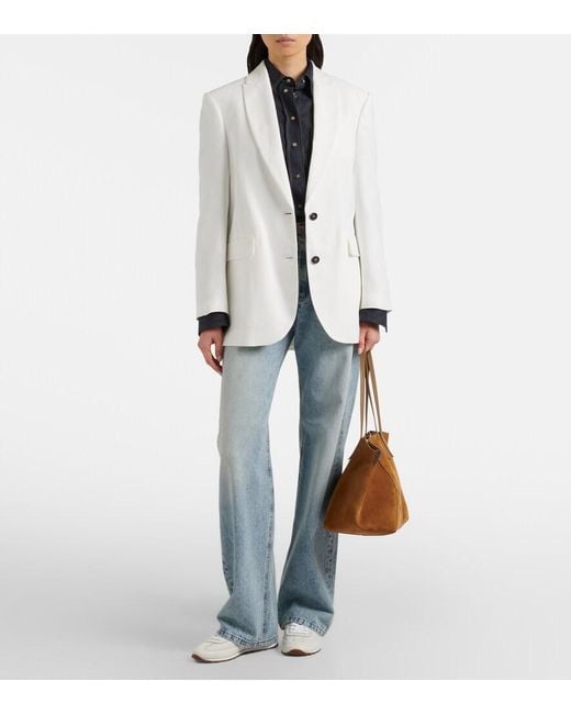 Brunello Cucinelli White Leather Sneakers